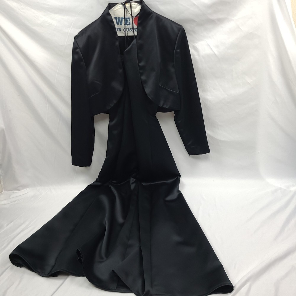 Nipon Night Black Dress with Matching Bolero Size 10